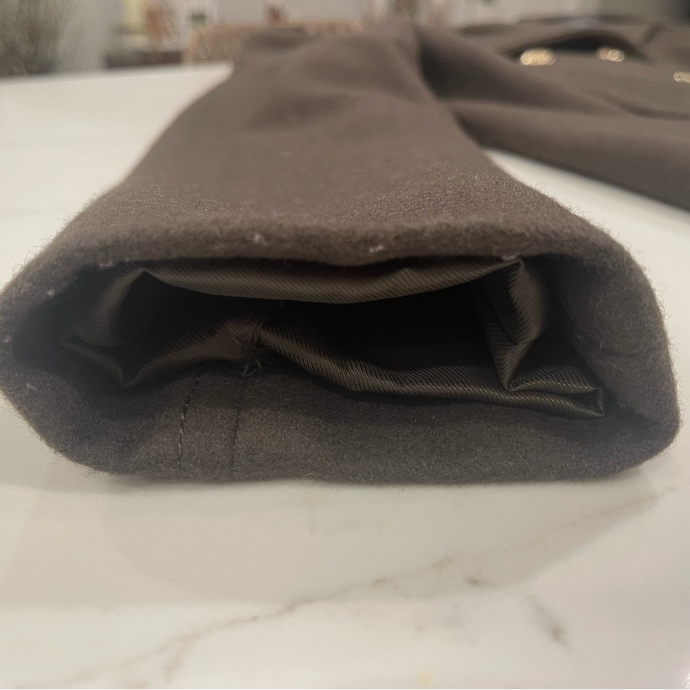 Vince Camuto double breasted dark green pea coat - Picture 7 of 16